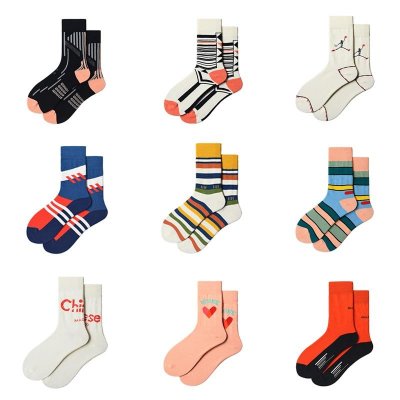 Cute Socks Women Elegant Color Stripes Crew Women Socks for Couples 1 Pair Unisex EU Size 36 43 Dropshipping Supplies